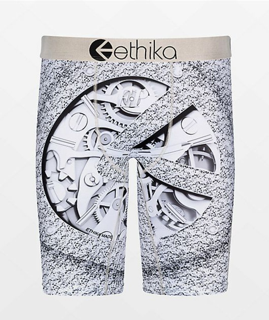 Kids Boxer Briefs * | Ethika Kids' Bust Down Silver Boxer Briefs Original Model