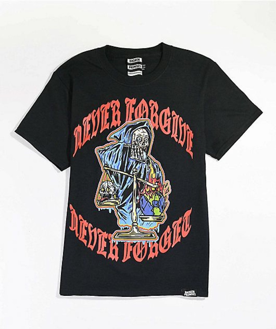 Kids T-Shirts * | Broken Promises Never Forgive Black T-Shirt Cheaper