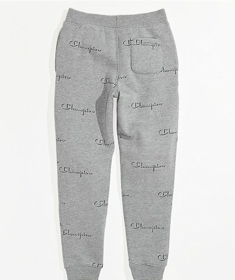 Kids Jeans & Pants * | Champion Kids Dropshadow Grey Jogger Sweatpants Discount