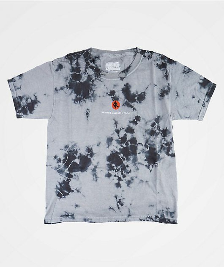 Kids T-Shirts * | Primitive X Naruto Kids Crows Washed Grey T-Shirt Excellent Quality