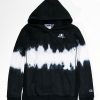 Kids Hoodies & Sweatshirts * | Champion Kids' Black Tie Dye Hoodie Simple Drawing