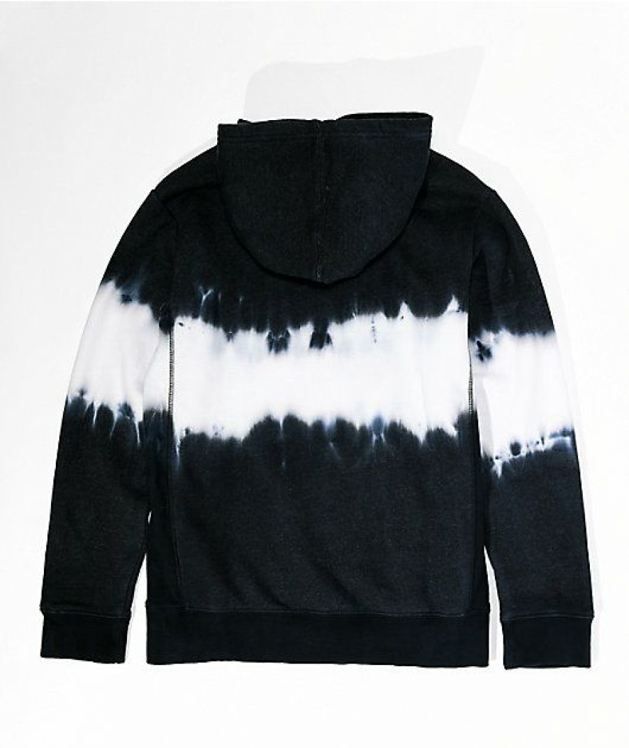 Kids Hoodies & Sweatshirts * | Champion Kids' Black Tie Dye Hoodie Simple Drawing