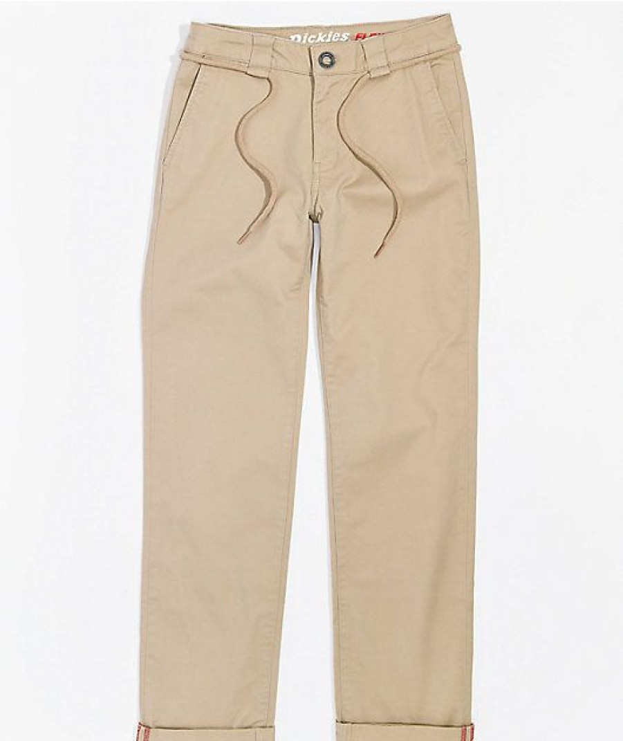 Kids Jeans & Pants * | Dickies Kids Flex Khaki Skinny Pants Reliable Quality