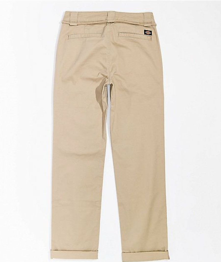 Kids Jeans & Pants * | Dickies Kids Flex Khaki Skinny Pants Reliable Quality