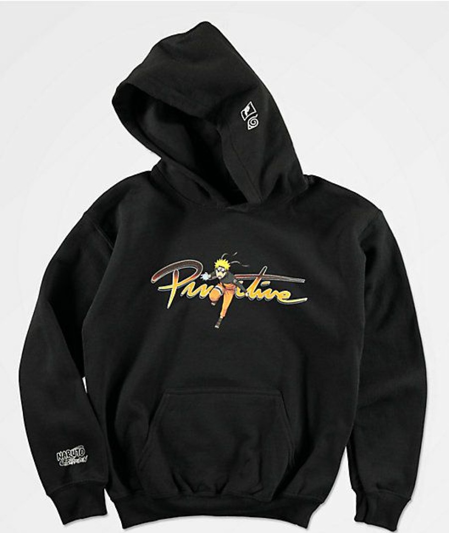 Kids Hoodies & Sweatshirts * | Primitive X Naruto Kids Black Hoodie Fire Sale