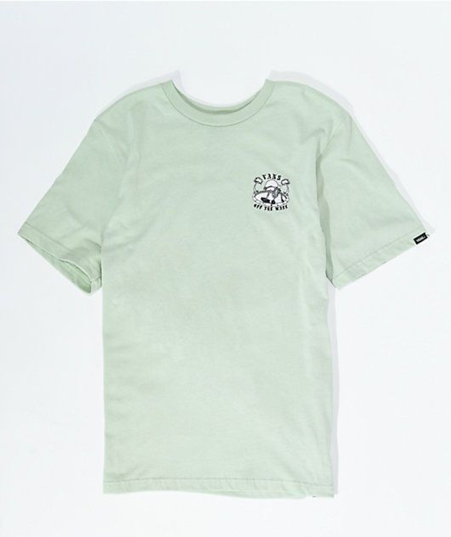 Kids T-Shirts * | Vans Kids' Layback Palms Pastel Green T-Shirt Promotion