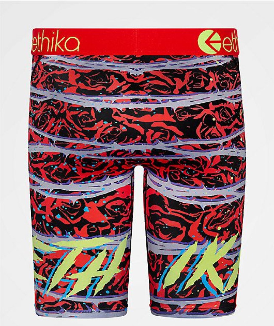 Kids Boxer Briefs * | Ethika Kids Bomber Among Thorns Boxer Briefs New