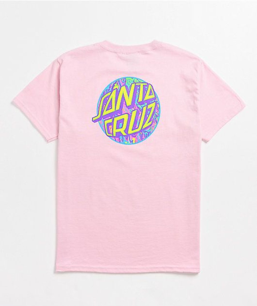 Kids T-Shirts * | Santa Cruz Kids Spill Dot Pink T-Shirt Superior Style