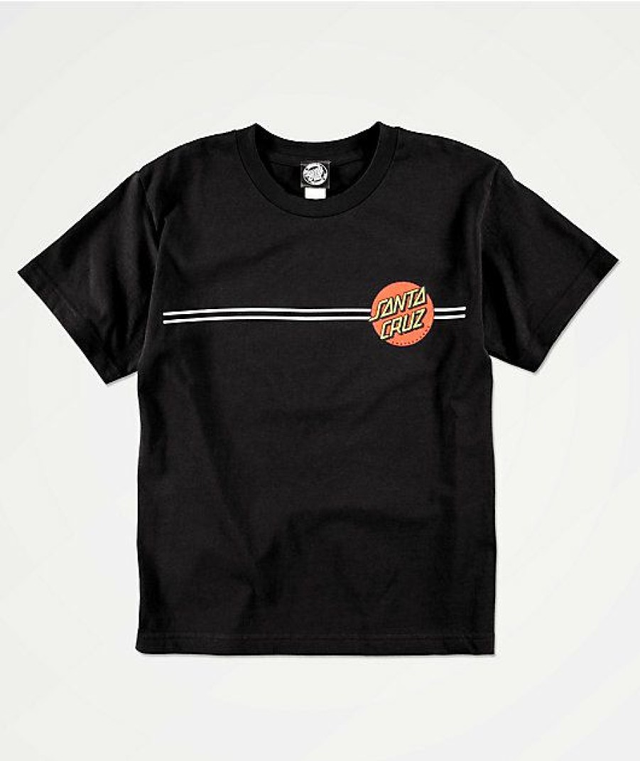 Kids T-Shirts * | Santa Cruz Kids Classic Dot Black T-Shirt Competitive Price