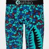 Kids Boxer Briefs * | Ethika Kids Bomber Stained Glass Blue Boxer Briefs The Latest Fashion