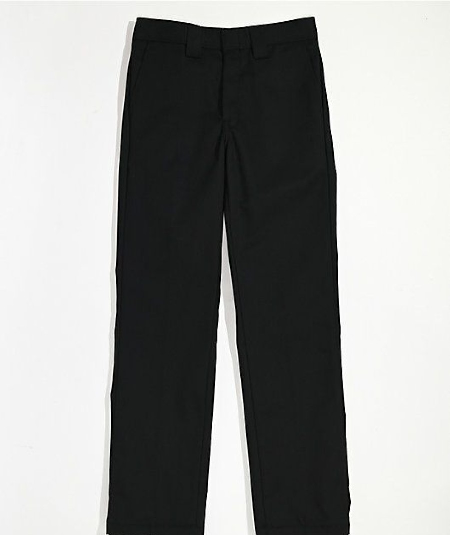 Kids Jeans & Pants * | Dickies Kids Black Slim Straight Pants New Arrivals