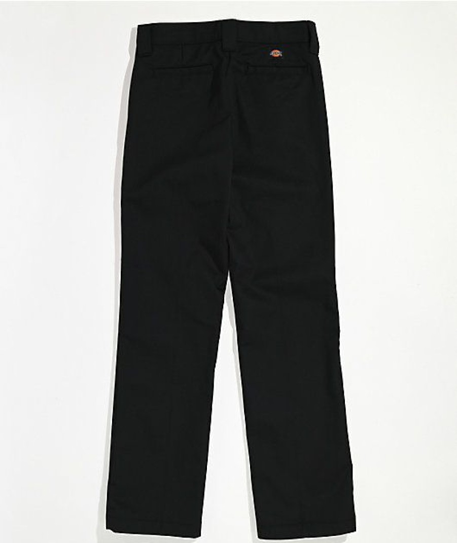 Kids Jeans & Pants * | Dickies Kids Black Slim Straight Pants New Arrivals