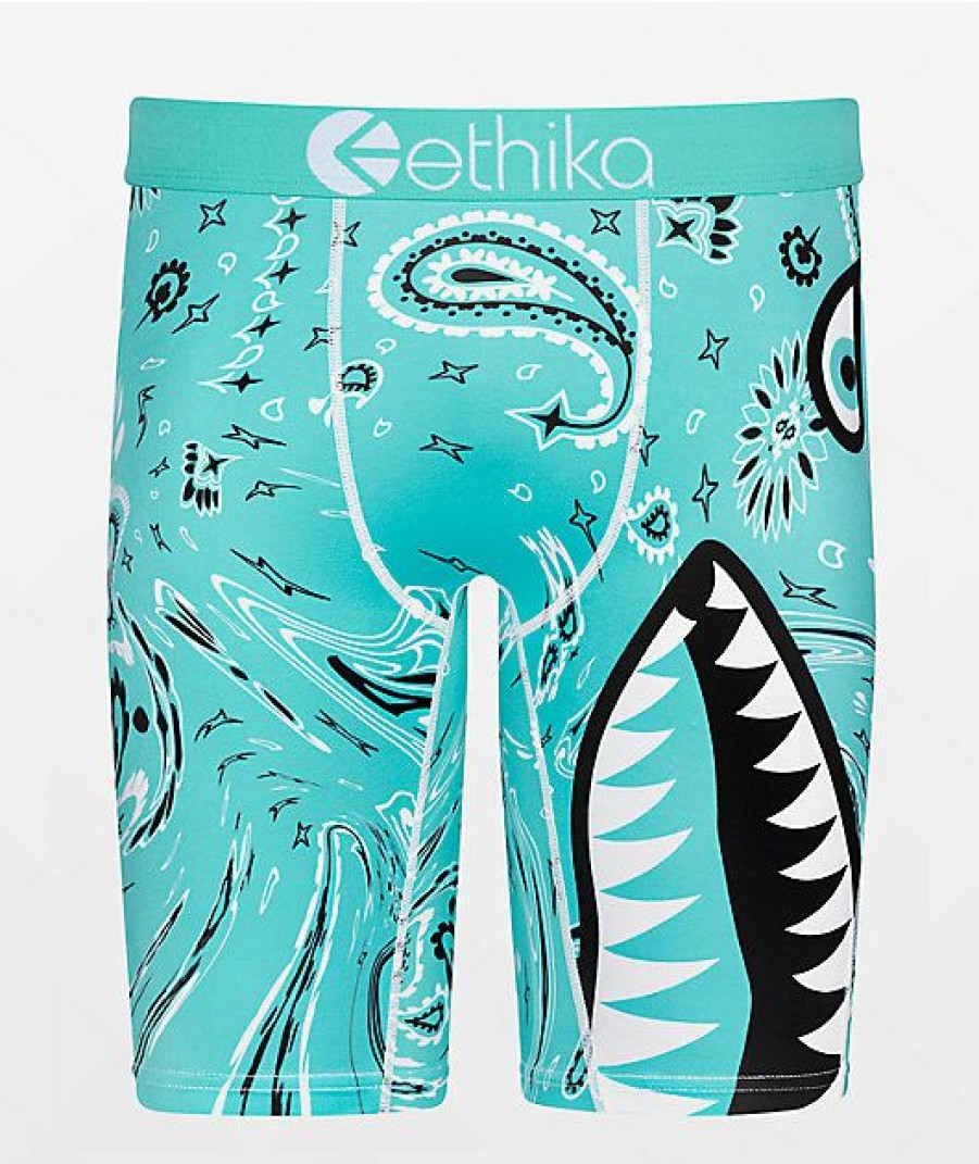 Kids Boxer Briefs * | Ethika Boys Bomber Paisley Boxer Briefs Latest Fashion