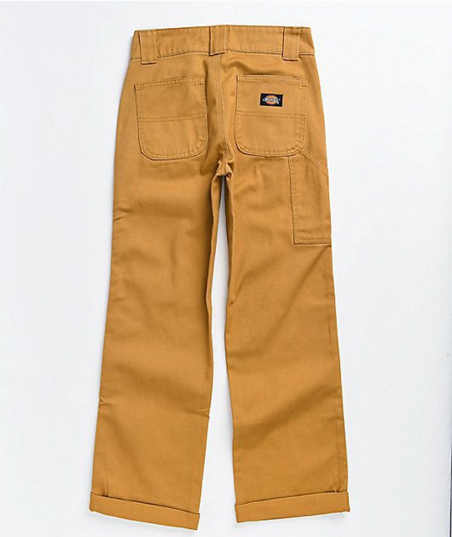 Kids Jeans & Pants * | Dickies Kids' Camel Work Pants Free Delivery