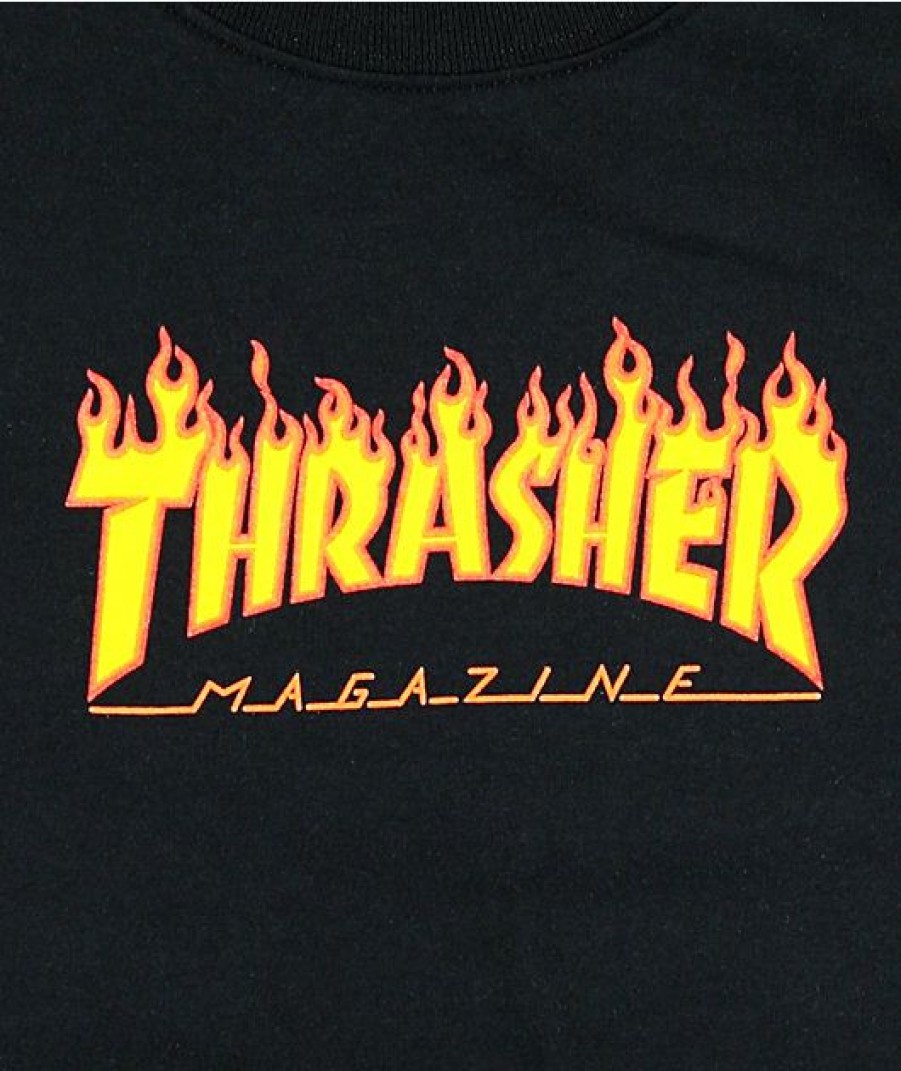 Kids T-Shirts * | Thrasher Kids Flame Logo T-Shirt Exclusive Design