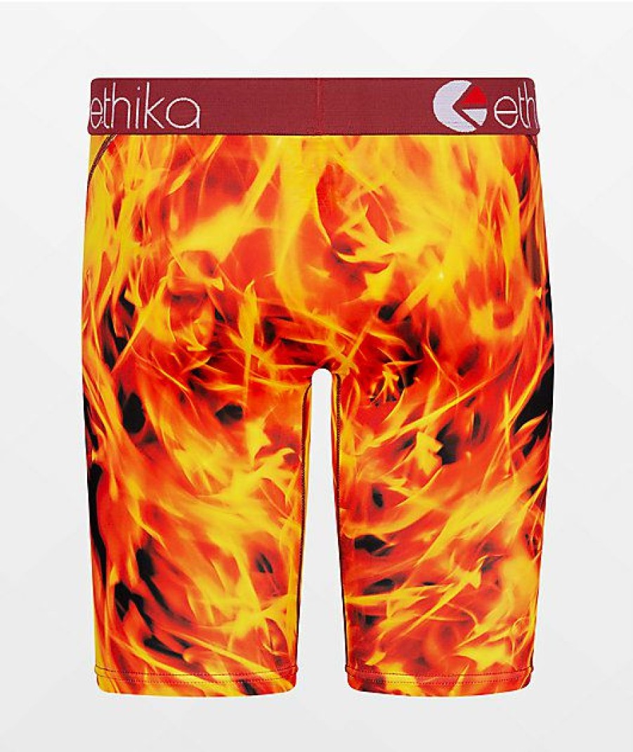 Kids Boxer Briefs * | Ethika Boys Bomber Fire Boxer Briefs Superior Style