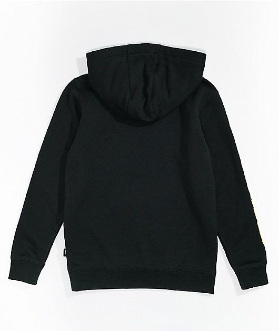 Kids Hoodies & Sweatshirts * | Vans Kids Metallic Flame Black Hoodie The Varied Pattern