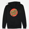 Kids Hoodies & Sweatshirts * | Santa Cruz Kids Classic Dot Black Zip Hoodie At Discount Prices