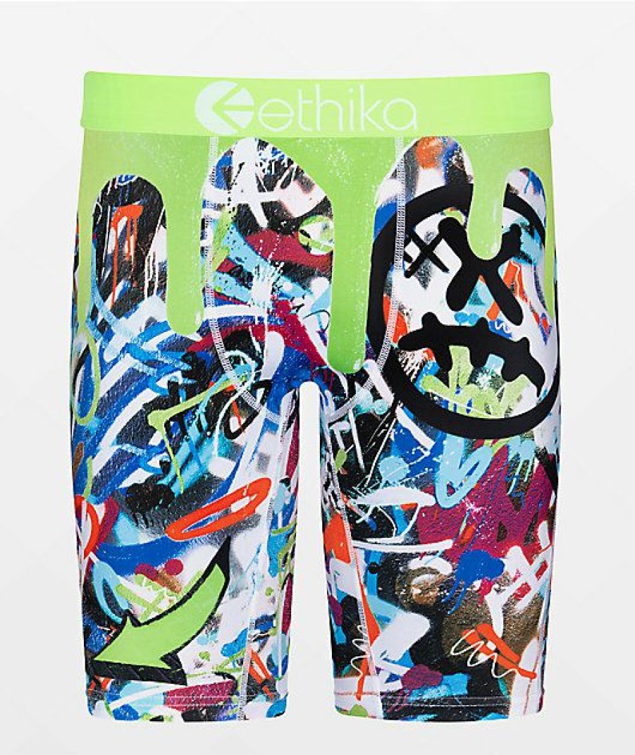 Kids Boxer Briefs * | Ethika Kids Slime Boxer Briefs Online Sales