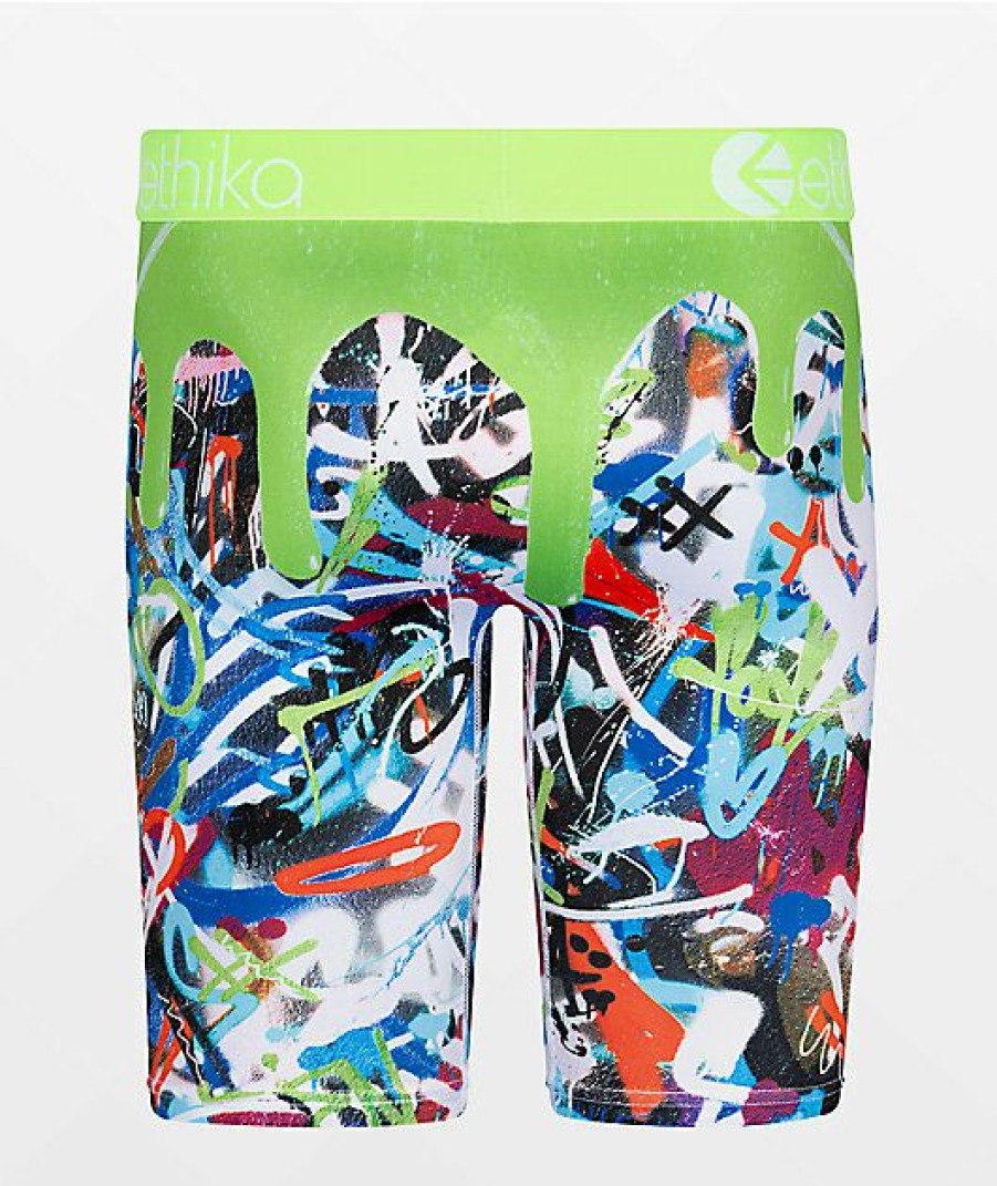 Kids Boxer Briefs * | Ethika Kids Slime Boxer Briefs Online Sales