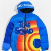 Kids Jackets * | Members Only X Space Jam Kids' Blue Puffer Jacket Cheaper