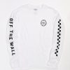 Kids T-Shirts * | Vans Kids' Off The Wall White Long Sleeve T-Shirt Latest Fashion