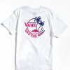 Kids T-Shirts * | Vans Kids' Dual Palms White T-Shirt Outlet