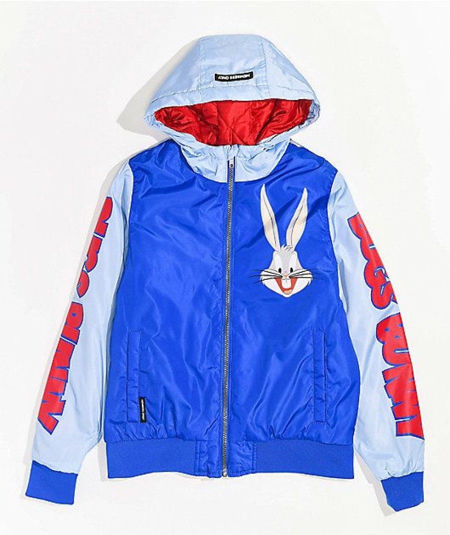 Kids Jackets * | Members Only X Space Jam Kids' Bugs Bunny Blue Jacket Cheap