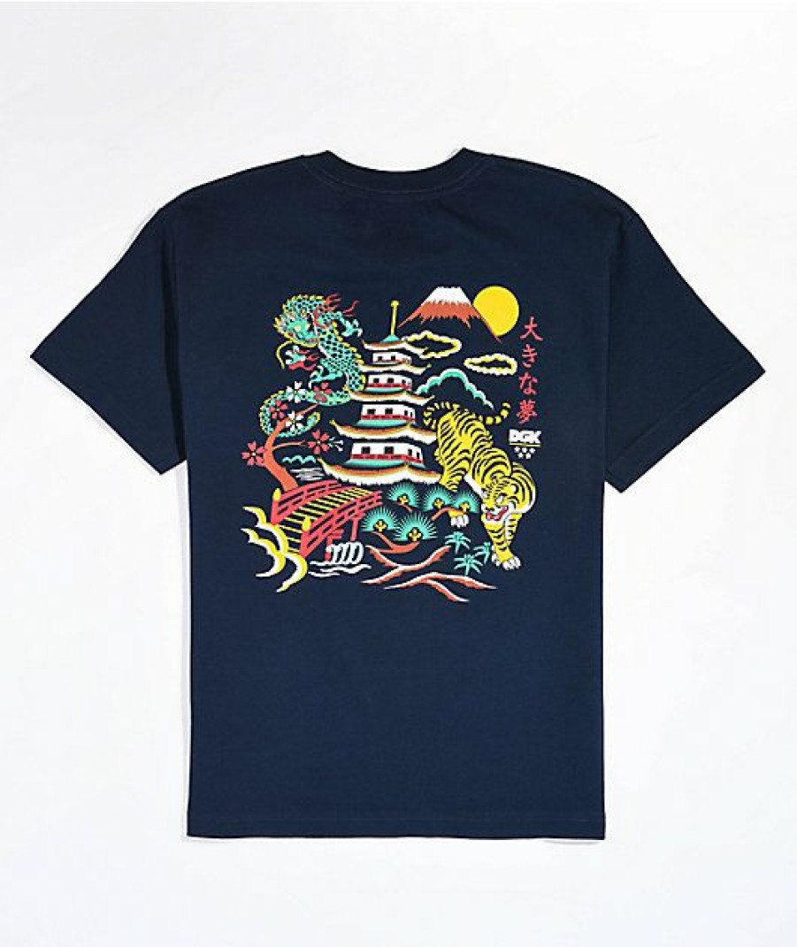 Kids T-Shirts * | Dgk Kids Harmony Navy T-Shirt Discount