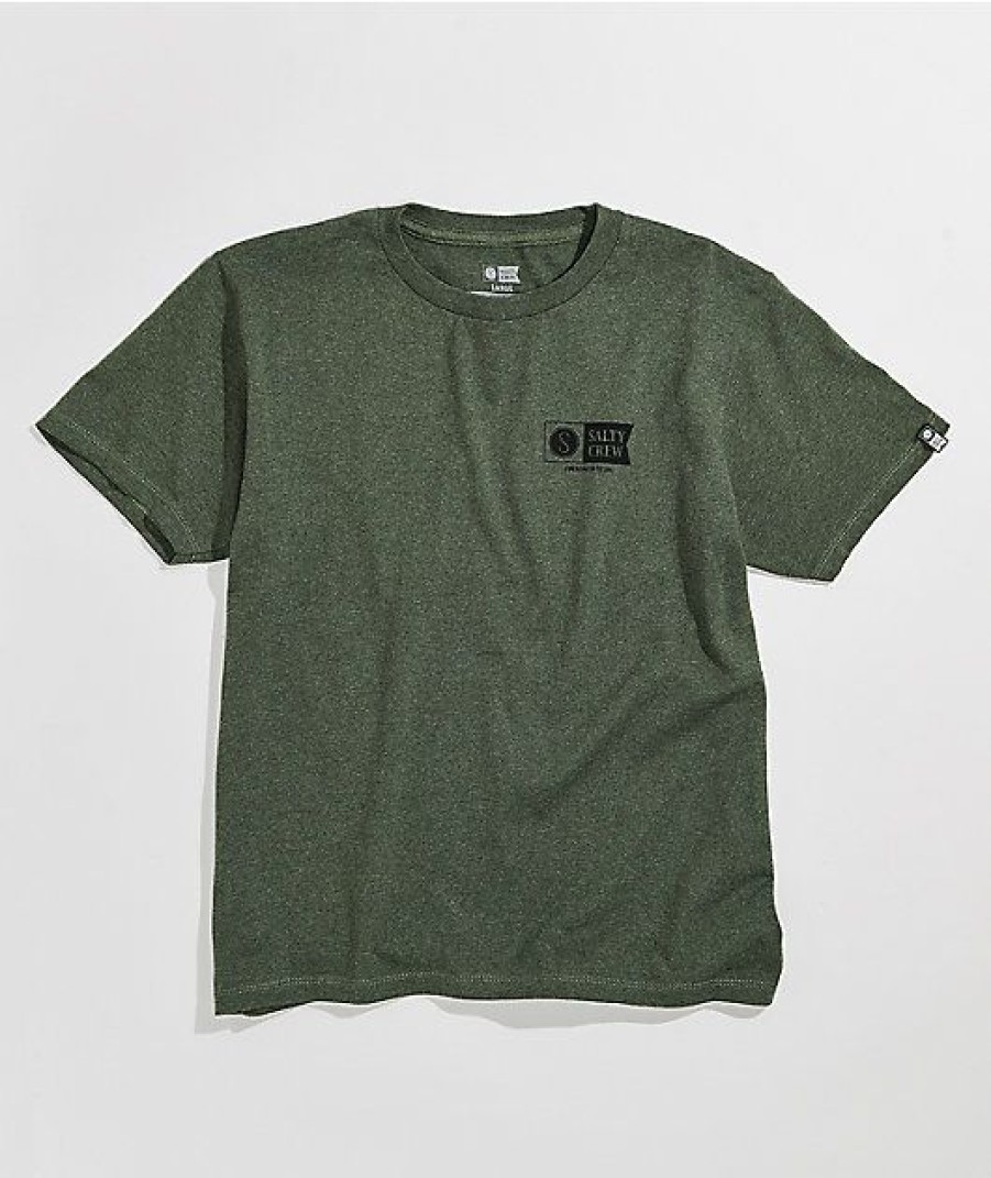 Kids T-Shirts * | Salty Crew Kids' Alpha Green T-Shirt Outlet