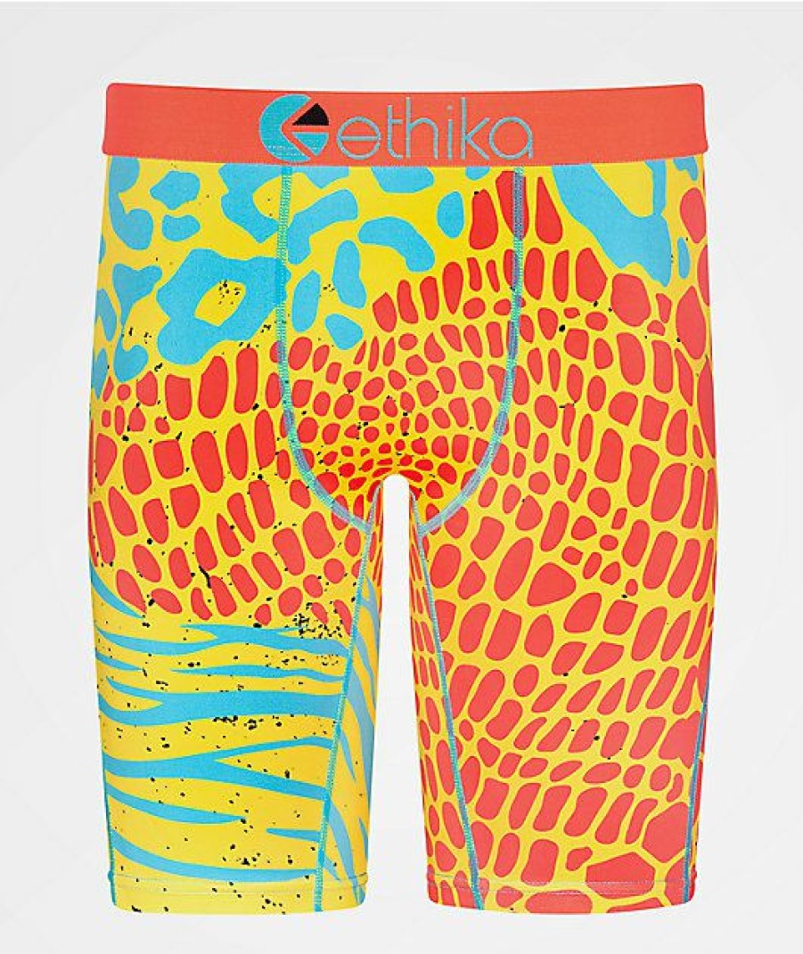 Kids Boxer Briefs * | Ethika Kids Exotic Skins Boxer Briefs Fire Sale