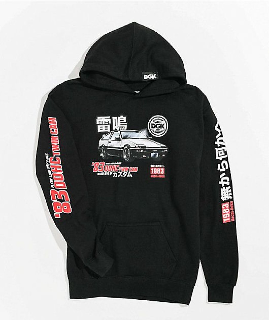 Kids Hoodies & Sweatshirts * | Dgk Kids Tuner Black Hoodie Fire Sale