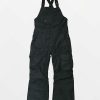 Kids Jeans & Pants * | Volcom Barkley Black 10K Snowboard Bib Pants Excellent Quality