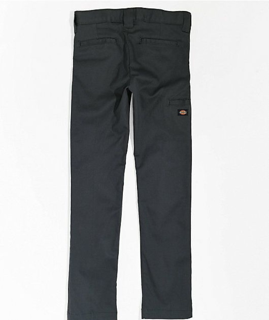 Kids Jeans & Pants * | Dickies Kids Charcoal Skinny Straight Pants Latest Fashion