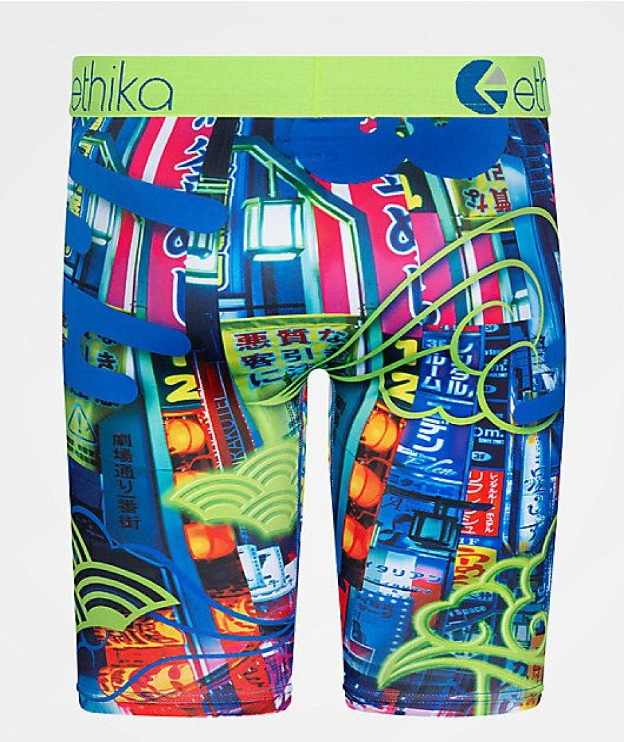 Kids Boxer Briefs * | Ethika Kids Tokyo Night Boxer Briefs Online Discount