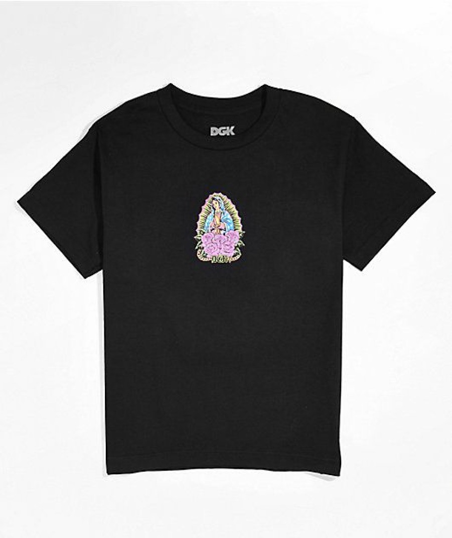 Kids T-Shirts * | Dgk Day Glo Black T-Shirt Fire Sale