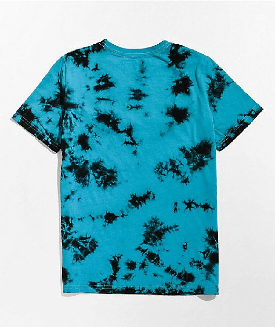 Kids T-Shirts * | Champion Kids Teal Galaxy Dye T-Shirt Simple Drawing