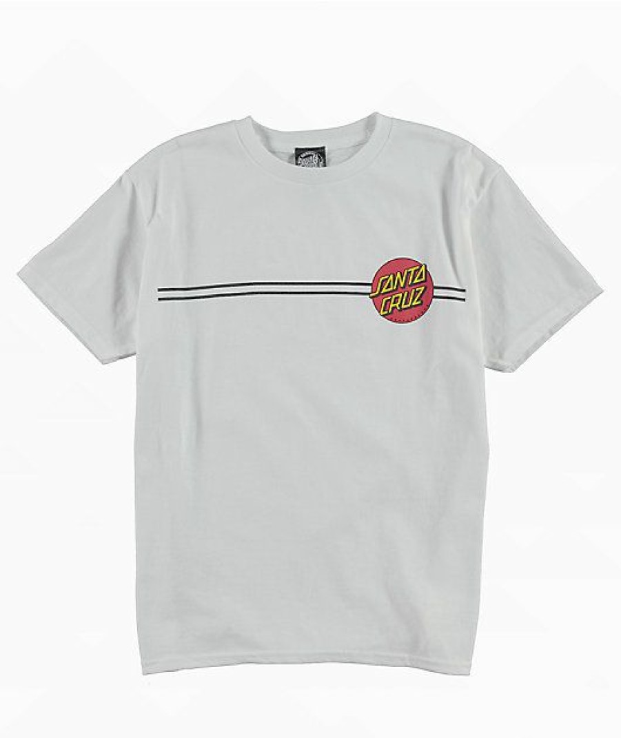 Kids T-Shirts * | Santa Cruz Kids Classic Dot White T-Shirt Original Model